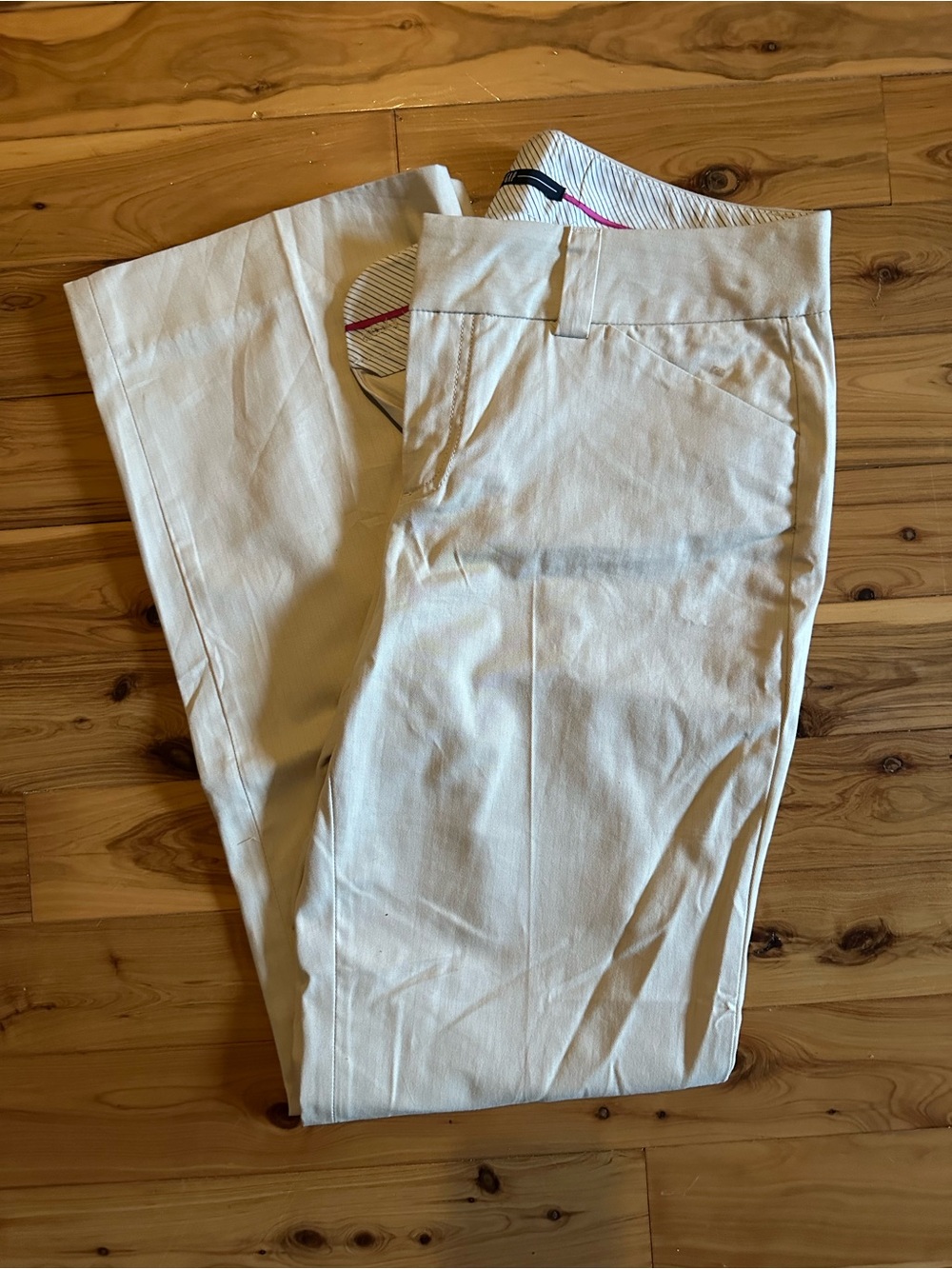 GAP Women's Cream Straight-Leg Chinos